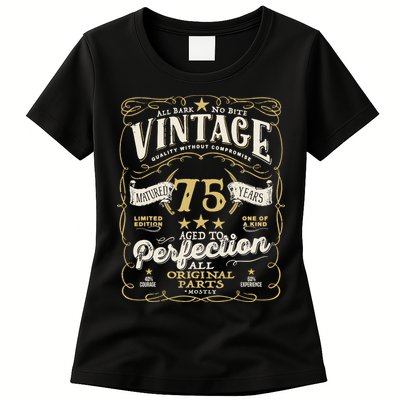 Birthday For Him 75th Birthday Aged To Perfection Womens T-Shirt