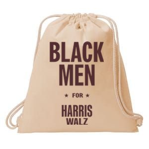 Black For Harris Walz Drawstring Bag