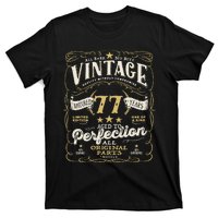 Birthday For Him 77th Birthday Aged To Perfection T-Shirt