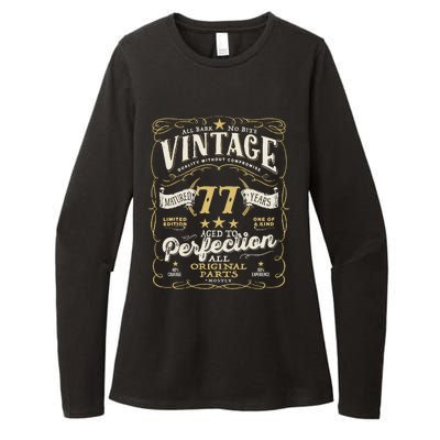 Birthday For Him 77th Birthday Aged To Perfection Womens CVC Long Sleeve Shirt