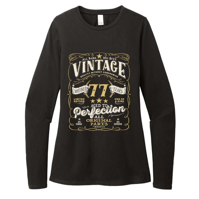 Birthday For Him 77th Birthday Aged To Perfection Womens CVC Long Sleeve Shirt