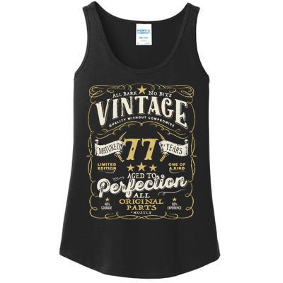 Birthday For Him 77th Birthday Aged To Perfection Ladies Essential Tank