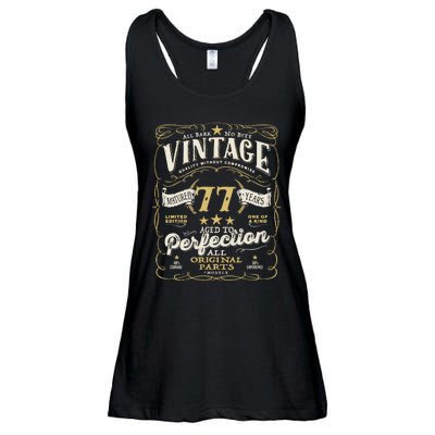 Birthday For Him 77th Birthday Aged To Perfection Ladies Essential Flowy Tank