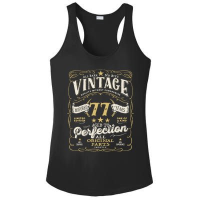 Birthday For Him 77th Birthday Aged To Perfection Ladies PosiCharge Competitor Racerback Tank