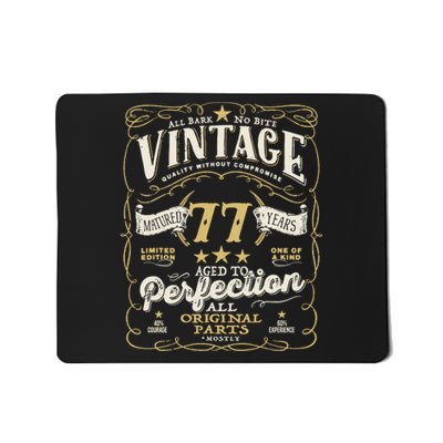 Birthday For Him 77th Birthday Aged To Perfection Mousepad