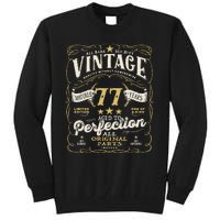 Birthday For Him 77th Birthday Aged To Perfection Tall Sweatshirt