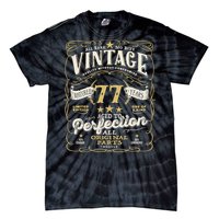 Birthday For Him 77th Birthday Aged To Perfection Tie-Dye T-Shirt