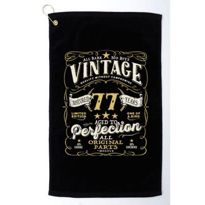 Birthday For Him 77th Birthday Aged To Perfection Platinum Collection Golf Towel