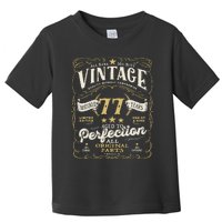 Birthday For Him 77th Birthday Aged To Perfection Toddler T-Shirt