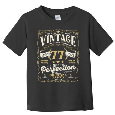 Birthday For Him 77th Birthday Aged To Perfection Toddler T-Shirt