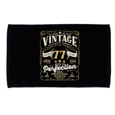 Birthday For Him 77th Birthday Aged To Perfection Microfiber Hand Towel