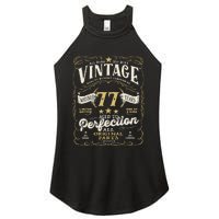 Birthday For Him 77th Birthday Aged To Perfection Women's Perfect Tri Rocker Tank