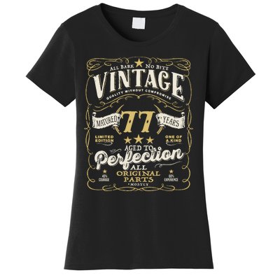 Birthday For Him 77th Birthday Aged To Perfection Women's T-Shirt