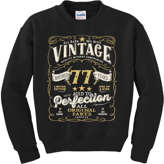 Birthday For Him 77th Birthday Aged To Perfection Kids Sweatshirt