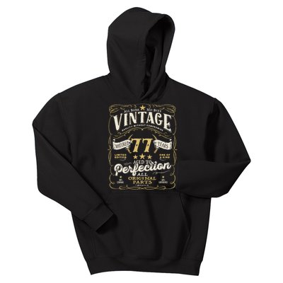 Birthday For Him 77th Birthday Aged To Perfection Kids Hoodie