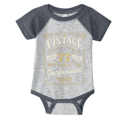 Birthday For Him 77th Birthday Aged To Perfection Infant Baby Jersey Bodysuit