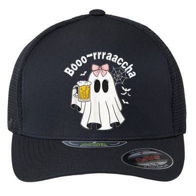 Booracha Funny Halloween Ghost Beer Design Borracha Flexfit Unipanel Trucker Cap