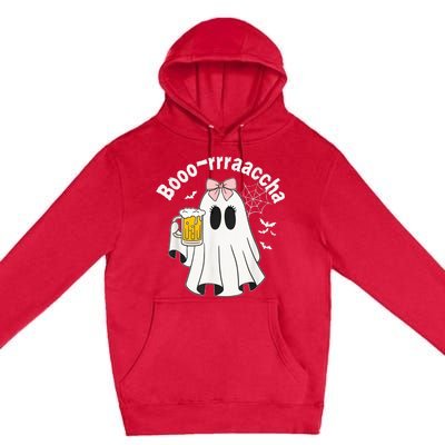 Booracha Funny Halloween Ghost Beer Design Borracha Premium Pullover Hoodie