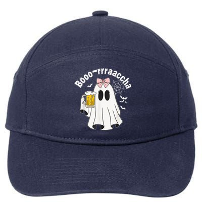 Booracha Funny Halloween Ghost Beer Design Borracha 7-Panel Snapback Hat