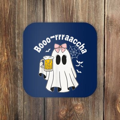 Booracha Funny Halloween Ghost Beer Design Borracha Coaster