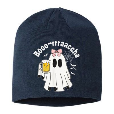 Booracha Funny Halloween Ghost Beer Design Borracha Sustainable Beanie