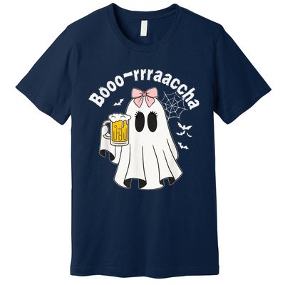 Booracha Funny Halloween Ghost Beer Design Borracha Premium T-Shirt