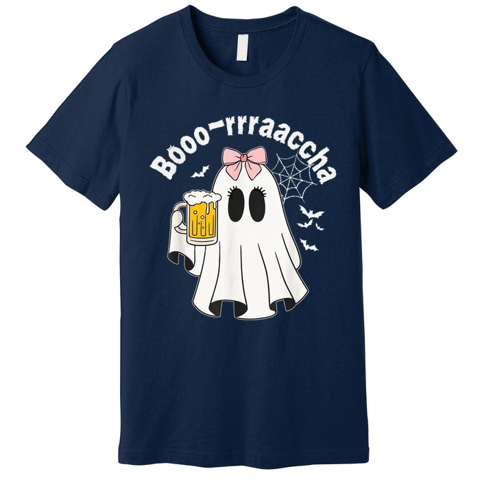 Booracha Funny Halloween Ghost Beer Design Borracha Premium T-Shirt