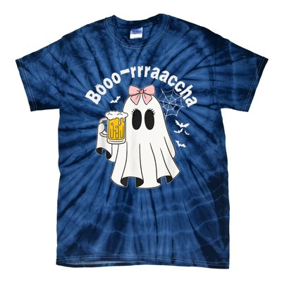 Booracha Funny Halloween Ghost Beer Design Borracha Tie-Dye T-Shirt