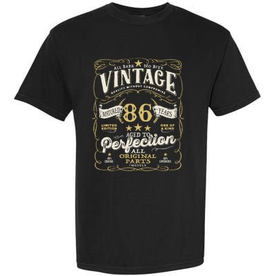 Birthday For Him 86th Birthday Aged To Perfection Garment-Dyed Heavyweight T-Shirt