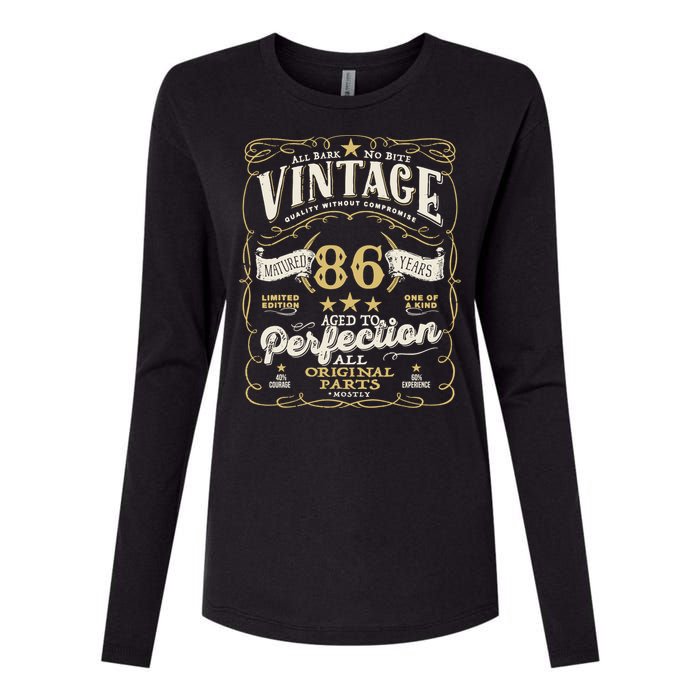 Birthday For Him 86th Birthday Aged To Perfection Womens Cotton Relaxed Long Sleeve T-Shirt