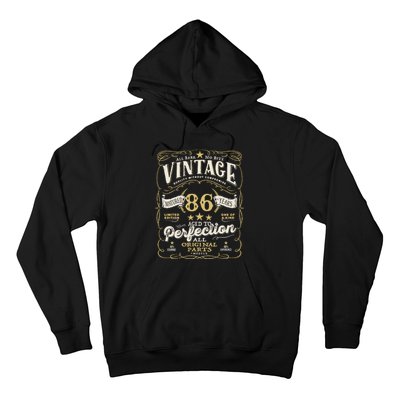 Birthday For Him 86th Birthday Aged To Perfection Hoodie