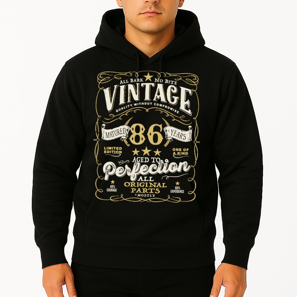 Birthday For Him 86th Birthday Aged To Perfection Hoodie
