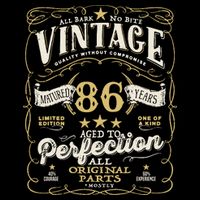 Birthday For Him 86th Birthday Aged To Perfection Hoodie
