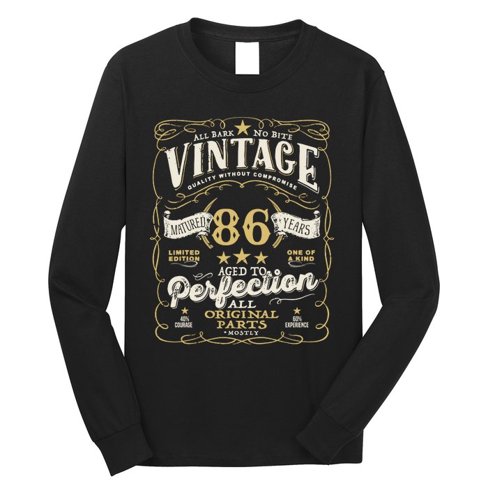 Birthday For Him 86th Birthday Aged To Perfection Long Sleeve Shirt