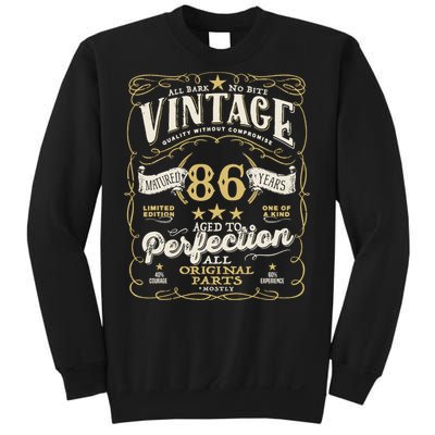 Birthday For Him 86th Birthday Aged To Perfection Sweatshirt