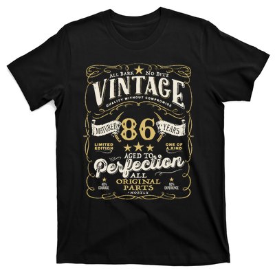 Birthday For Him 86th Birthday Aged To Perfection T-Shirt