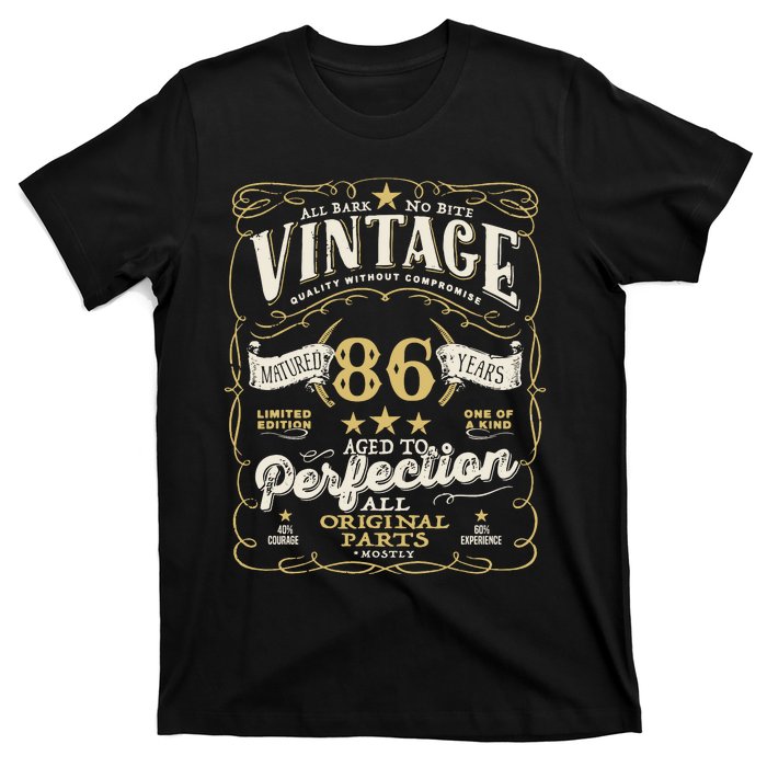 Birthday For Him 86th Birthday Aged To Perfection T-Shirt