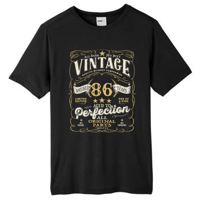 Birthday For Him 86th Birthday Aged To Perfection Tall Fusion ChromaSoft Performance T-Shirt