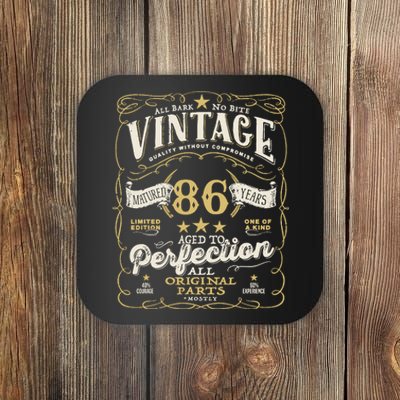 Birthday For Him 86th Birthday Aged To Perfection Coaster