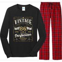 Birthday For Him 86th Birthday Aged To Perfection Long Sleeve Pajama Set