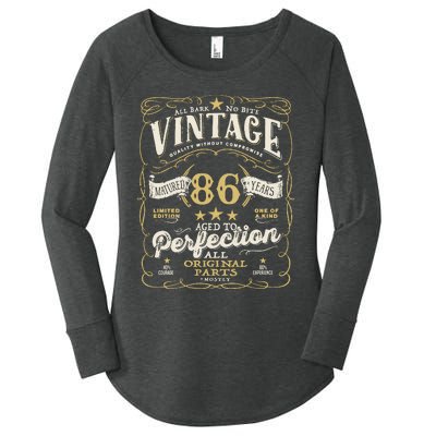 Birthday For Him 86th Birthday Aged To Perfection Women's Perfect Tri Tunic Long Sleeve Shirt