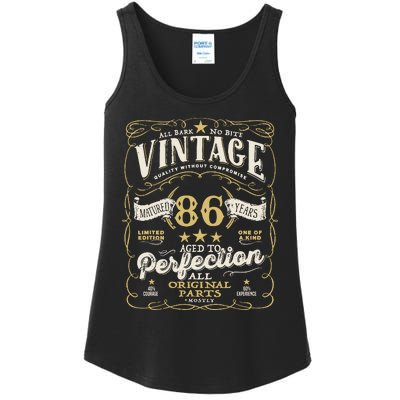 Birthday For Him 86th Birthday Aged To Perfection Ladies Essential Tank