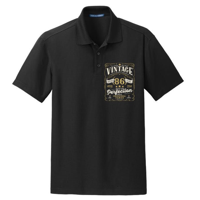 Birthday For Him 86th Birthday Aged To Perfection Dry Zone Grid Polo