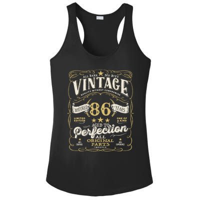 Birthday For Him 86th Birthday Aged To Perfection Ladies PosiCharge Competitor Racerback Tank