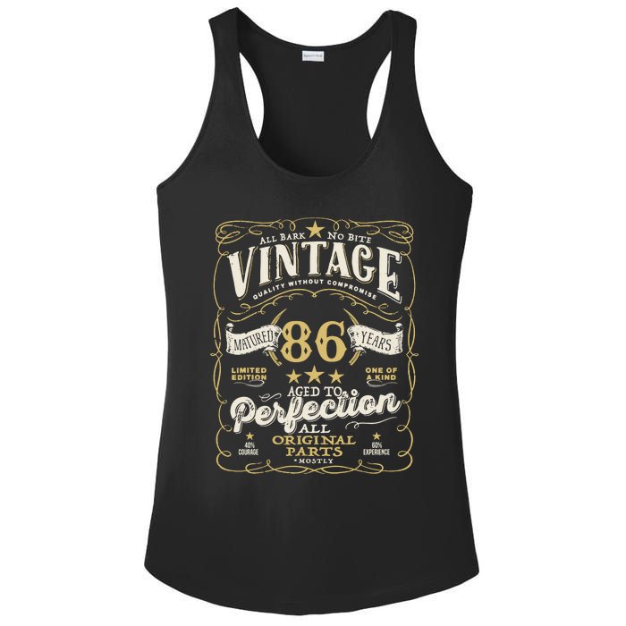 Birthday For Him 86th Birthday Aged To Perfection Ladies PosiCharge Competitor Racerback Tank