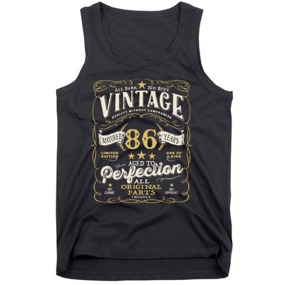 Birthday For Him 86th Birthday Aged To Perfection Tank Top