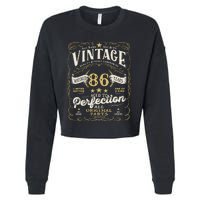 Birthday For Him 86th Birthday Aged To Perfection Cropped Pullover Crew