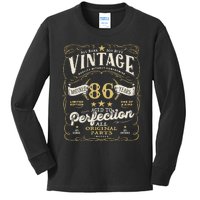 Birthday For Him 86th Birthday Aged To Perfection Kids Long Sleeve Shirt