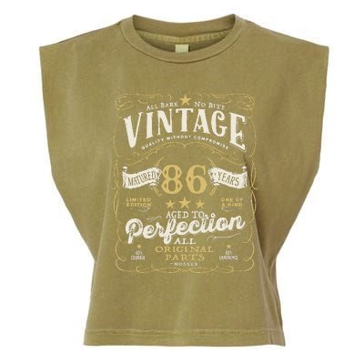 Birthday For Him 86th Birthday Aged To Perfection Garment-Dyed Women's Muscle Tee