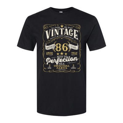 Birthday For Him 86th Birthday Aged To Perfection Softstyle CVC T-Shirt